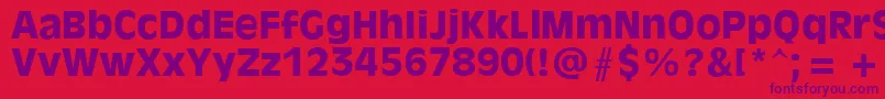 Шрифт Olvr75x – фиолетовые шрифты на красном фоне