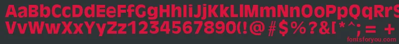 Olvr75x Font – Red Fonts on Black Background