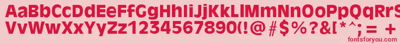 Olvr75x Font – Red Fonts on Pink Background