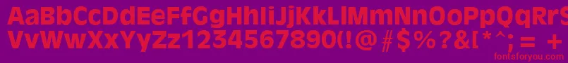 Olvr75x Font – Red Fonts on Purple Background