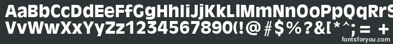 フォントOlvr75x – 黒い背景に白い文字