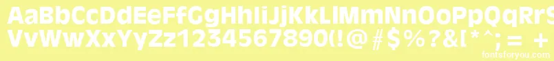 Olvr75x Font – White Fonts on Yellow Background