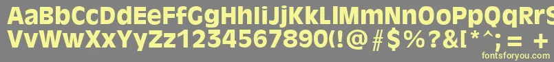 Olvr75x Font – Yellow Fonts on Gray Background