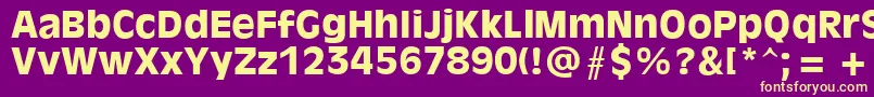 Olvr75x Font – Yellow Fonts on Purple Background