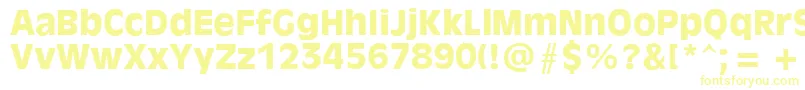 Olvr75x Font – Yellow Fonts on White Background