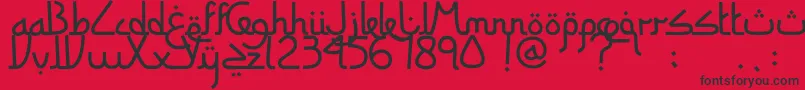 SitiMaesaroh Font – Black Fonts on Red Background