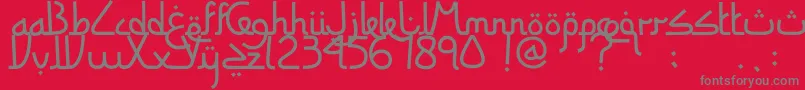 SitiMaesaroh Font – Gray Fonts on Red Background