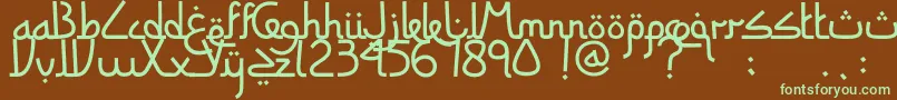 SitiMaesaroh Font – Green Fonts on Brown Background