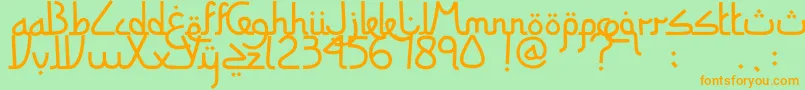 SitiMaesaroh Font – Orange Fonts on Green Background