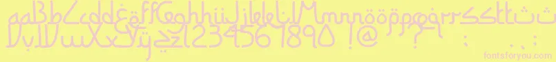 SitiMaesaroh Font – Pink Fonts on Yellow Background