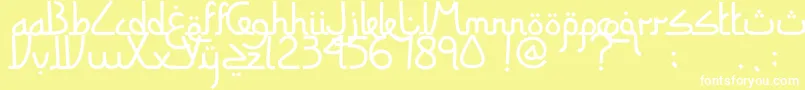 SitiMaesaroh Font – White Fonts on Yellow Background