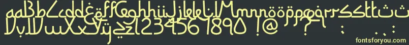 SitiMaesaroh Font – Yellow Fonts on Black Background