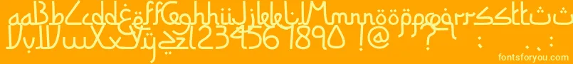 SitiMaesaroh Font – Yellow Fonts on Orange Background