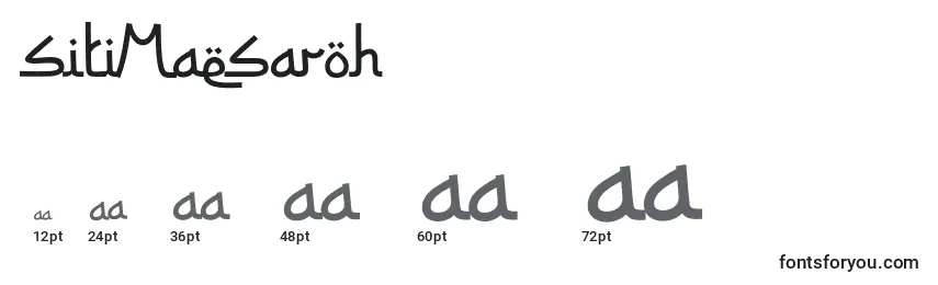 SitiMaesaroh Font Sizes