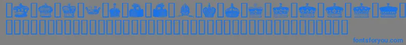 Шрифт Crowns – синие шрифты на сером фоне