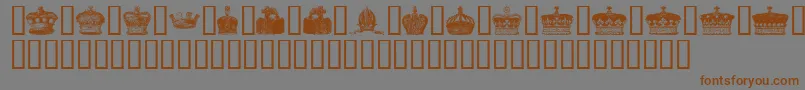 Czcionka Crowns – brązowe czcionki na szarym tle