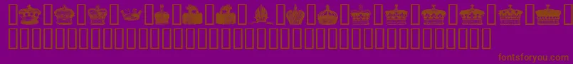 Crowns Font – Brown Fonts on Purple Background