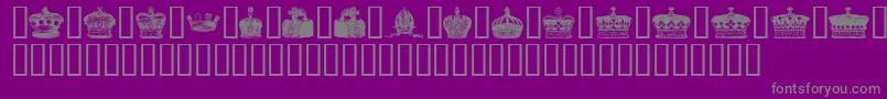 Crowns Font – Gray Fonts on Purple Background