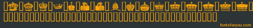 Crowns Font – Orange Fonts on Black Background