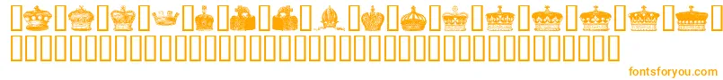 Crowns-Schriftart – Orangefarbene Schriften
