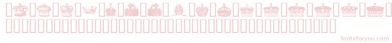 Crowns Font – Pink Fonts on White Background