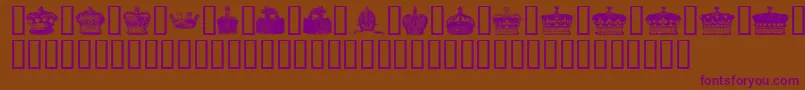 Crowns Font – Purple Fonts on Brown Background