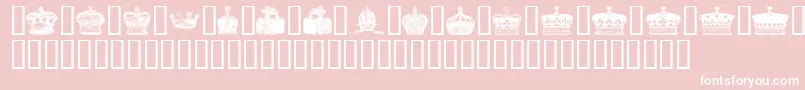 fuente Crowns – Fuentes Blancas Sobre Fondo Rosa