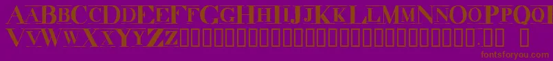 Шрифт DecadenceItdCondensedMarquee – коричневые шрифты на фиолетовом фоне