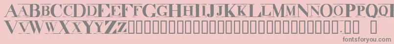 DecadenceItdCondensedMarquee Font – Gray Fonts on Pink Background