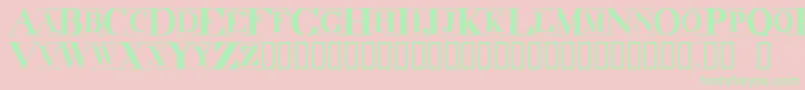 DecadenceItdCondensedMarquee Font – Green Fonts on Pink Background