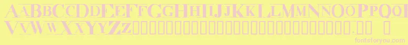 DecadenceItdCondensedMarquee Font – Pink Fonts on Yellow Background