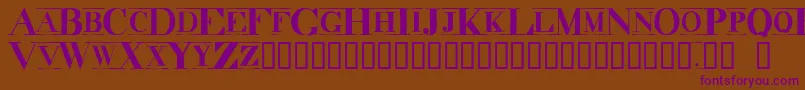 DecadenceItdCondensedMarquee Font – Purple Fonts on Brown Background