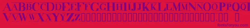 DecadenceItdCondensedMarquee Font – Purple Fonts on Red Background