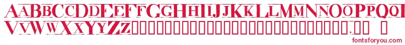 fuente DecadenceItdCondensedMarquee – Fuentes Rojas Sobre Fondo Blanco