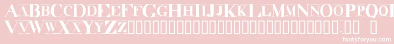 DecadenceItdCondensedMarquee Font – White Fonts on Pink Background