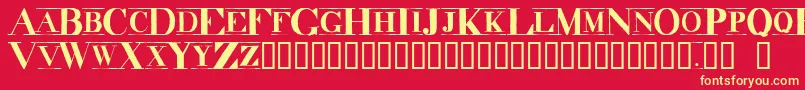 DecadenceItdCondensedMarquee Font – Yellow Fonts on Red Background