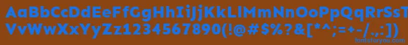 フォントSenExtrabold – 茶色の背景に青い文字