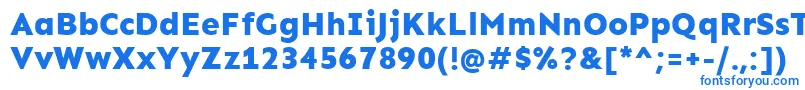 フォントSenExtrabold – 白い背景に青い文字