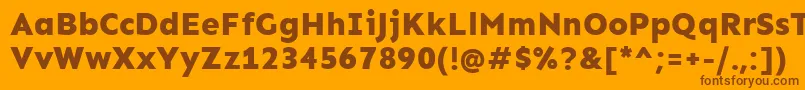 SenExtrabold Font – Brown Fonts on Orange Background