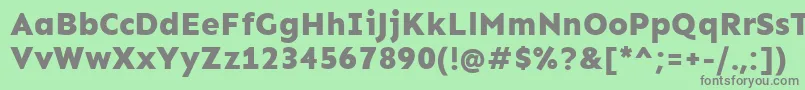 フォントSenExtrabold – 緑の背景に灰色の文字