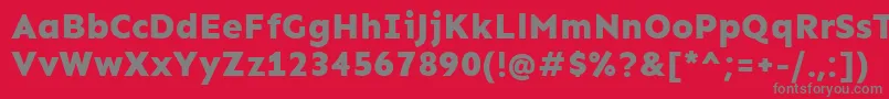 フォントSenExtrabold – 赤い背景に灰色の文字