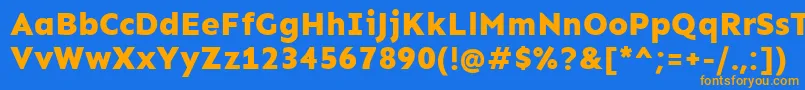 SenExtrabold Font – Orange Fonts on Blue Background