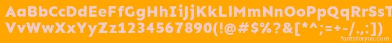 SenExtrabold Font – Pink Fonts on Orange Background