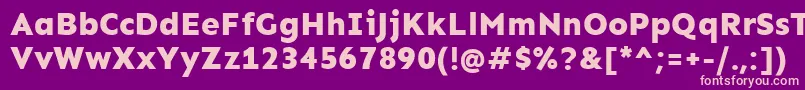 SenExtrabold Font – Pink Fonts on Purple Background