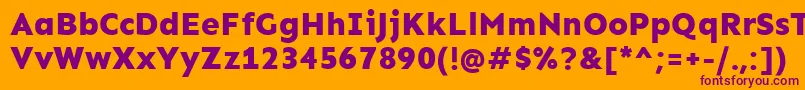 SenExtrabold Font – Purple Fonts on Orange Background