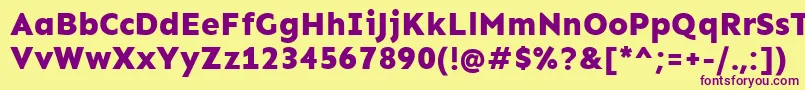 フォントSenExtrabold – 紫色のフォント、黄色の背景