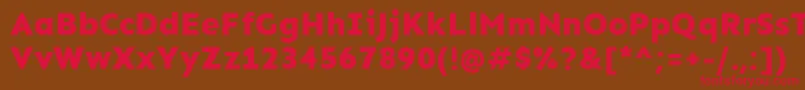 SenExtrabold Font – Red Fonts on Brown Background