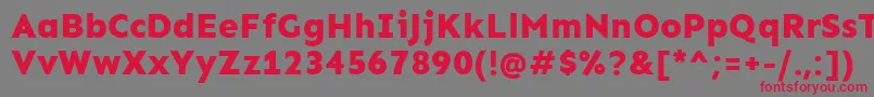 SenExtrabold Font – Red Fonts on Gray Background