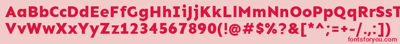 フォントSenExtrabold – ピンクの背景に赤い文字