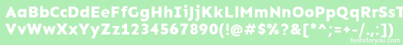 Шрифт SenExtrabold – белые шрифты на зелёном фоне